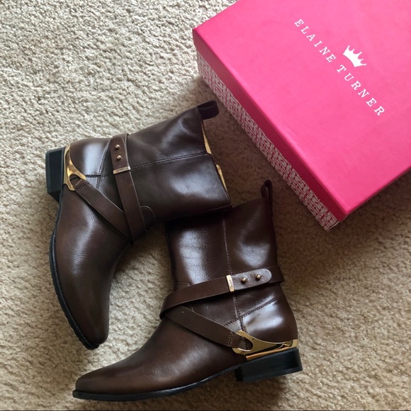 Elaine Turner Rowan Bowen Leather Buckle Mid Boot - Picture 3 of 8